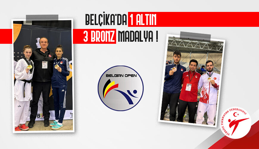 Belçika’da 1 altın, 3 bronz madalya!