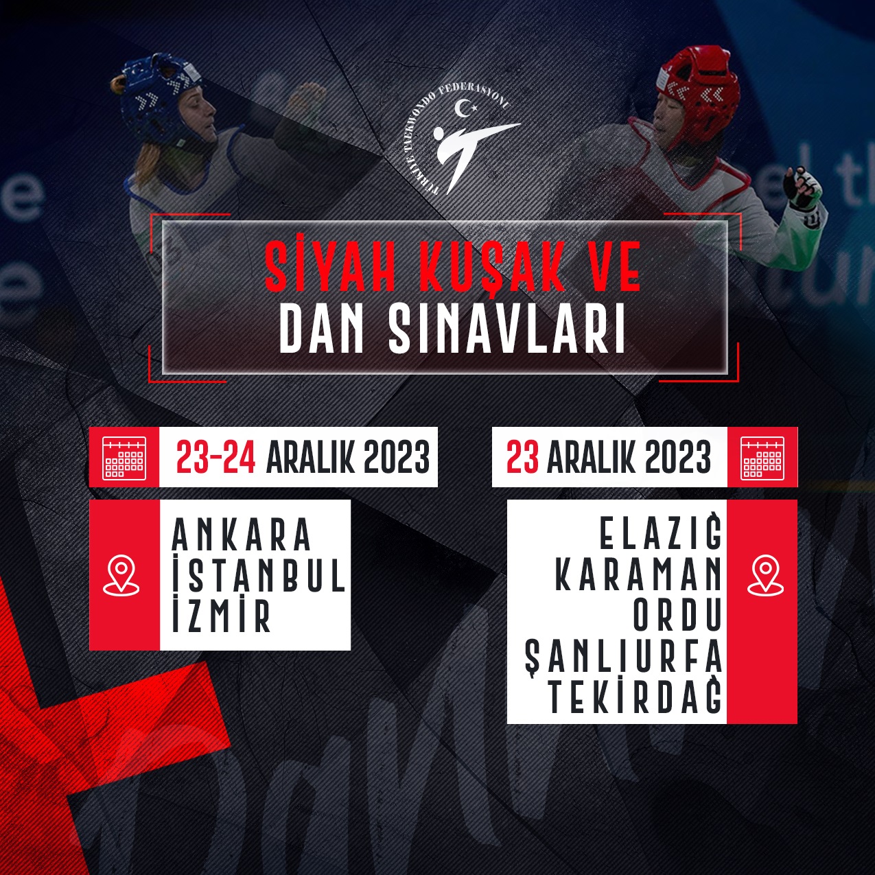Siyah Kuşak ve Dan Sınavları (2023 Aralık Dönemi)